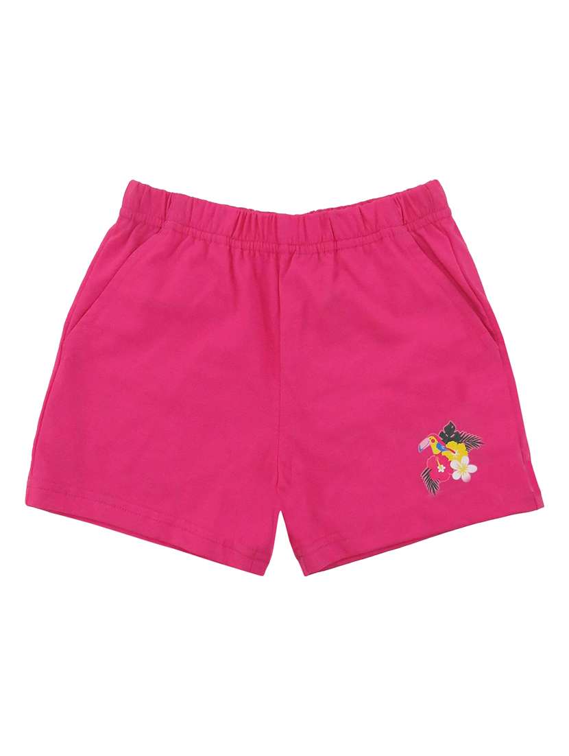 girls quirky printed round neck ruffled shorts set - 21167895 -  Standard Image - 3