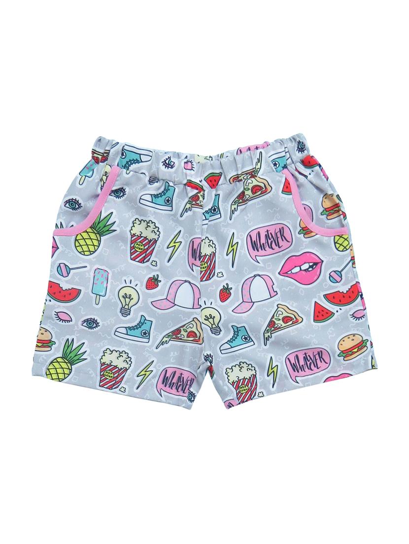 girls quirky printed collared shorts set - 21167897 - Standard Image - 3