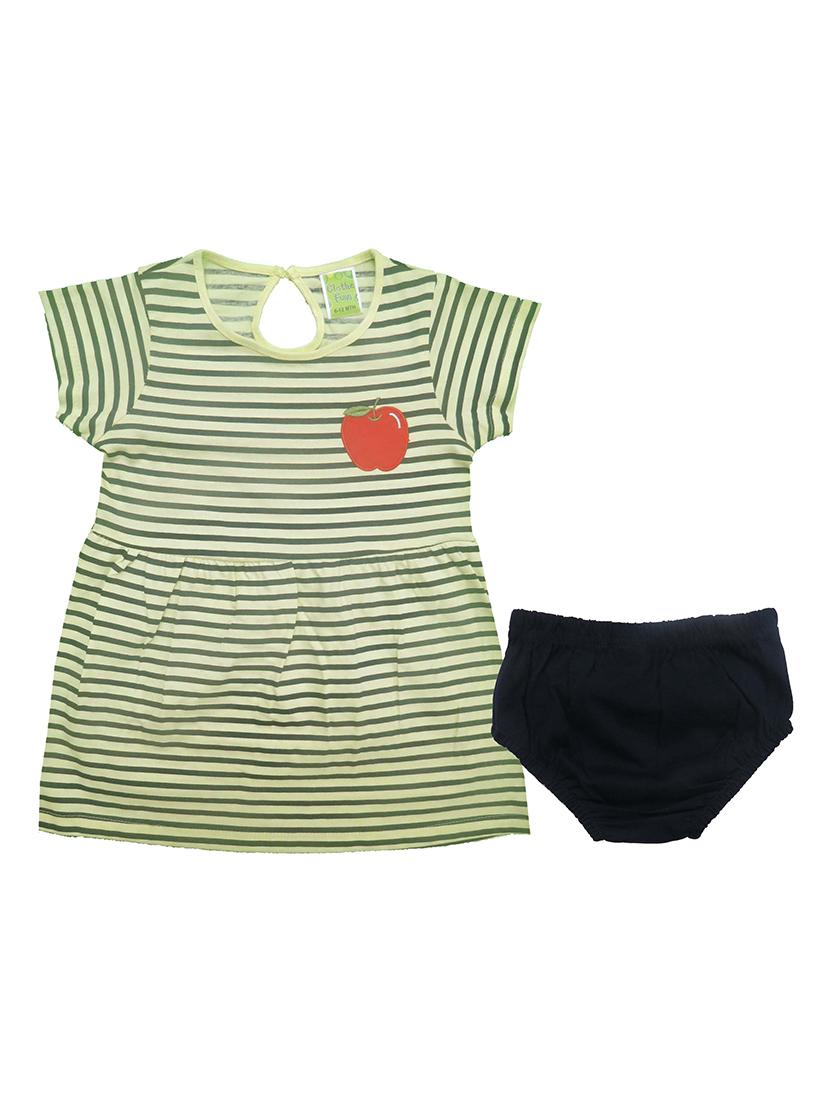 girls stripes printed twin set