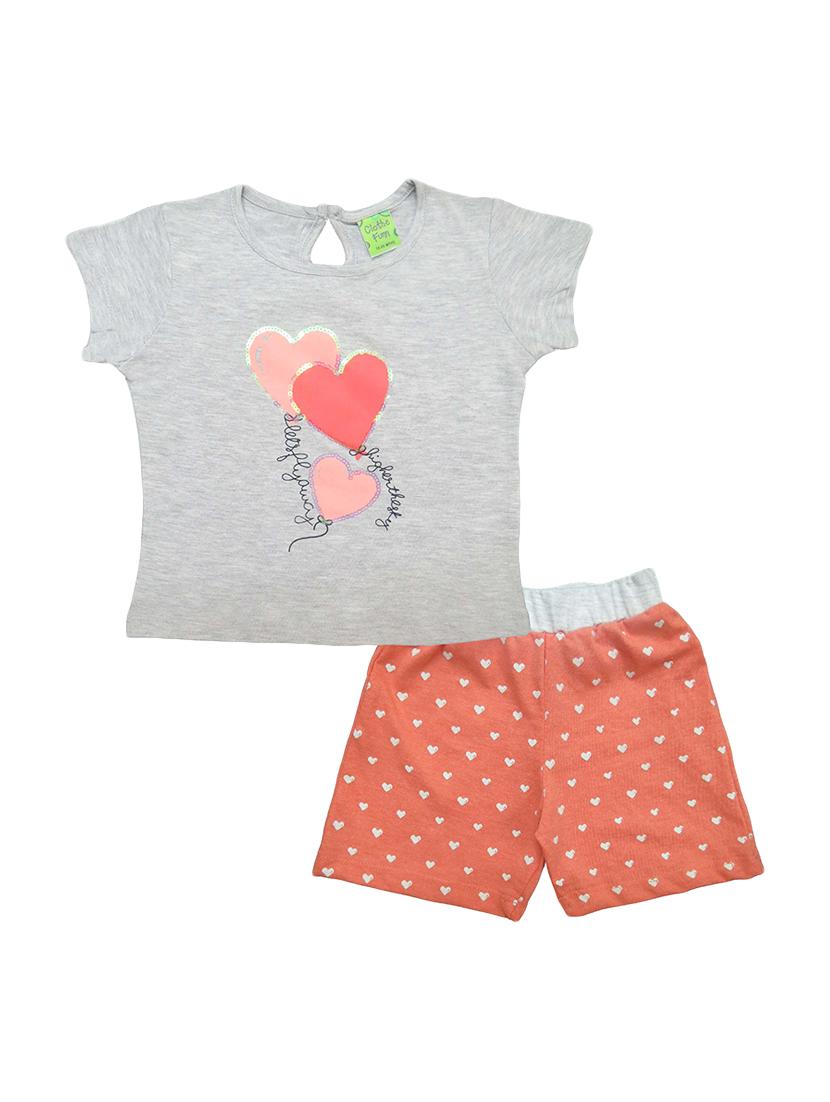 girls graphic printed shorts set - 21167915 - Zoom Image - 0