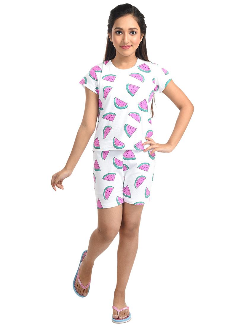girls printed shorts casual set - 21167920 -  Zoom Image - 0