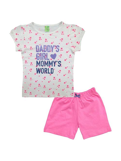 girls floral printed casual shorts set - 21167937 - Standard Image - 0