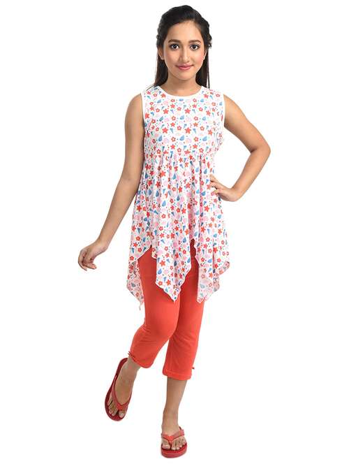 girls printed casual capri set - 21167943 -  Standard Image - 0
