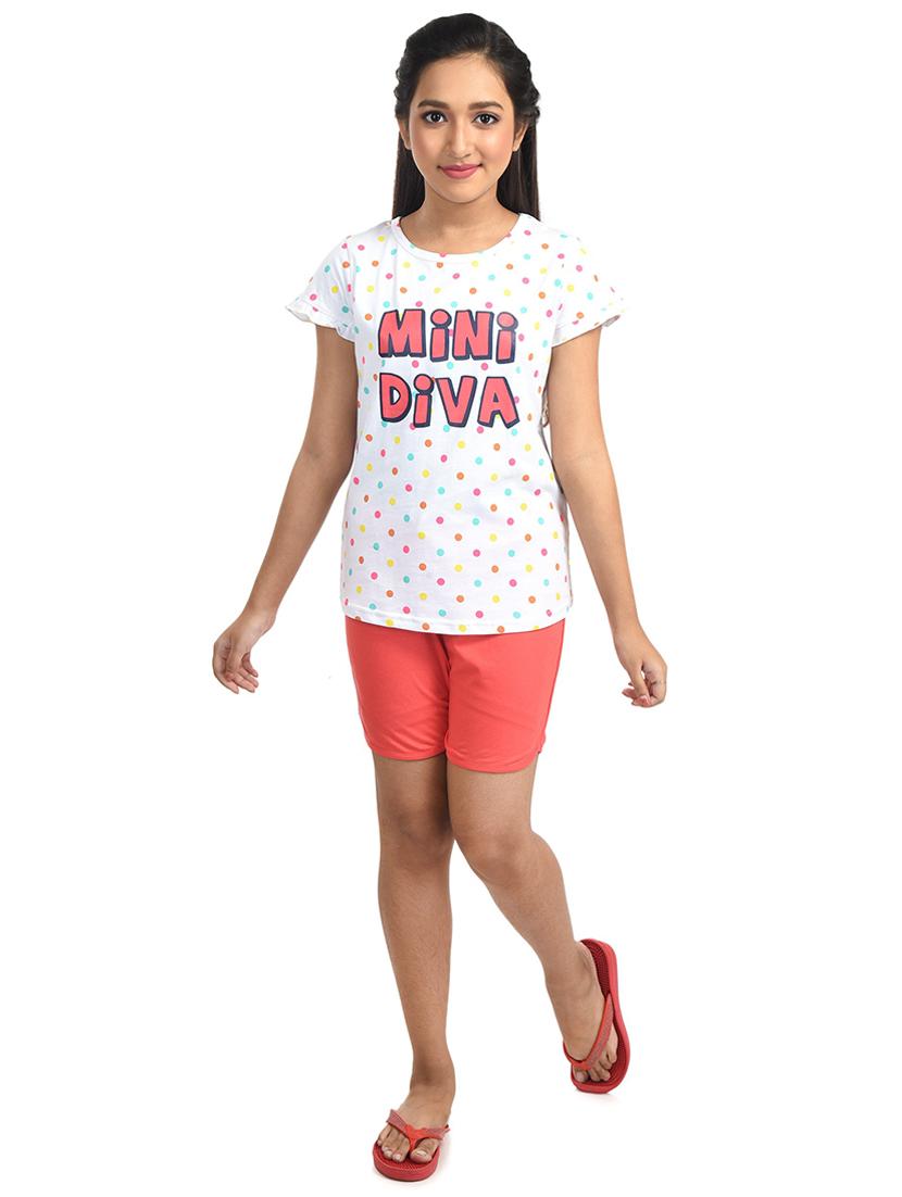 girls printed casual shorts set - 21167944 - Zoom Image - 0