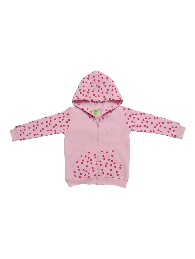 girls hood neck printed sweatshirt