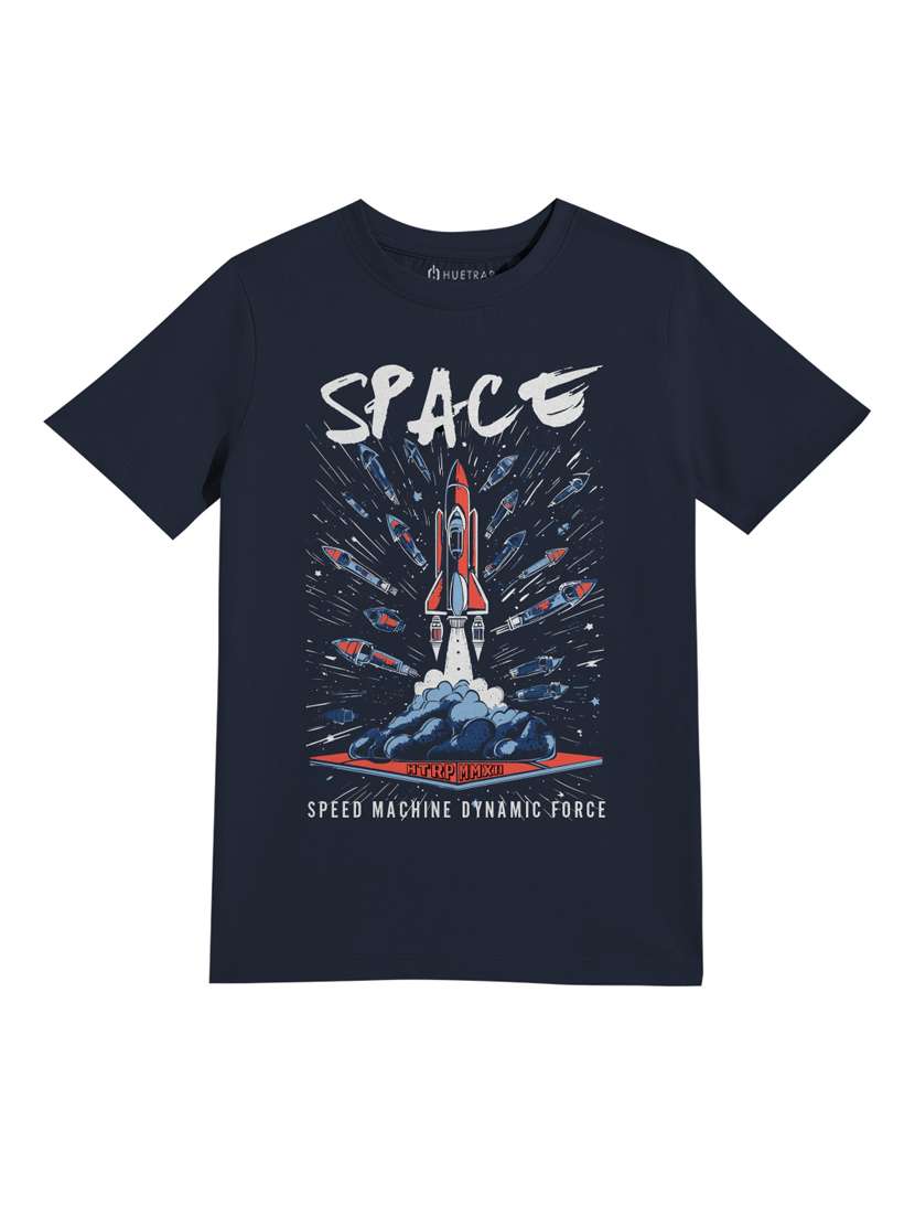 boys round neck printed t-shirt - 21168438 -  Zoom Image - 0