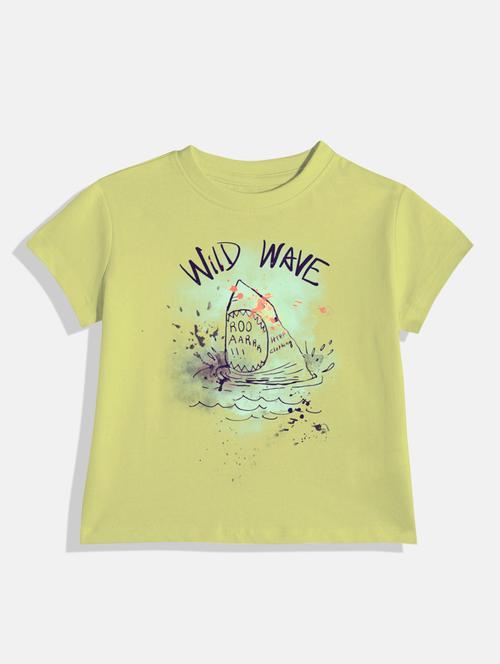 kids front print round neck tee - 21168543 - Standard Image - 0