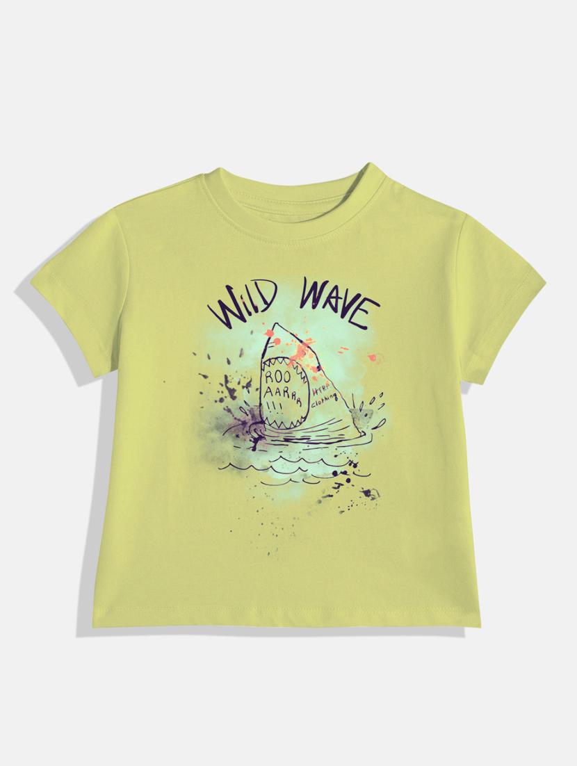 kids front print round neck tee - 21168543 - Zoom Image - 0