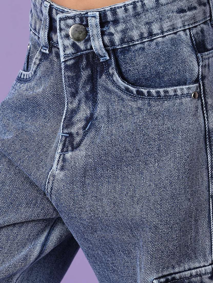 girls blue denim plain jeans - 21168649 -  Standard Image - 5