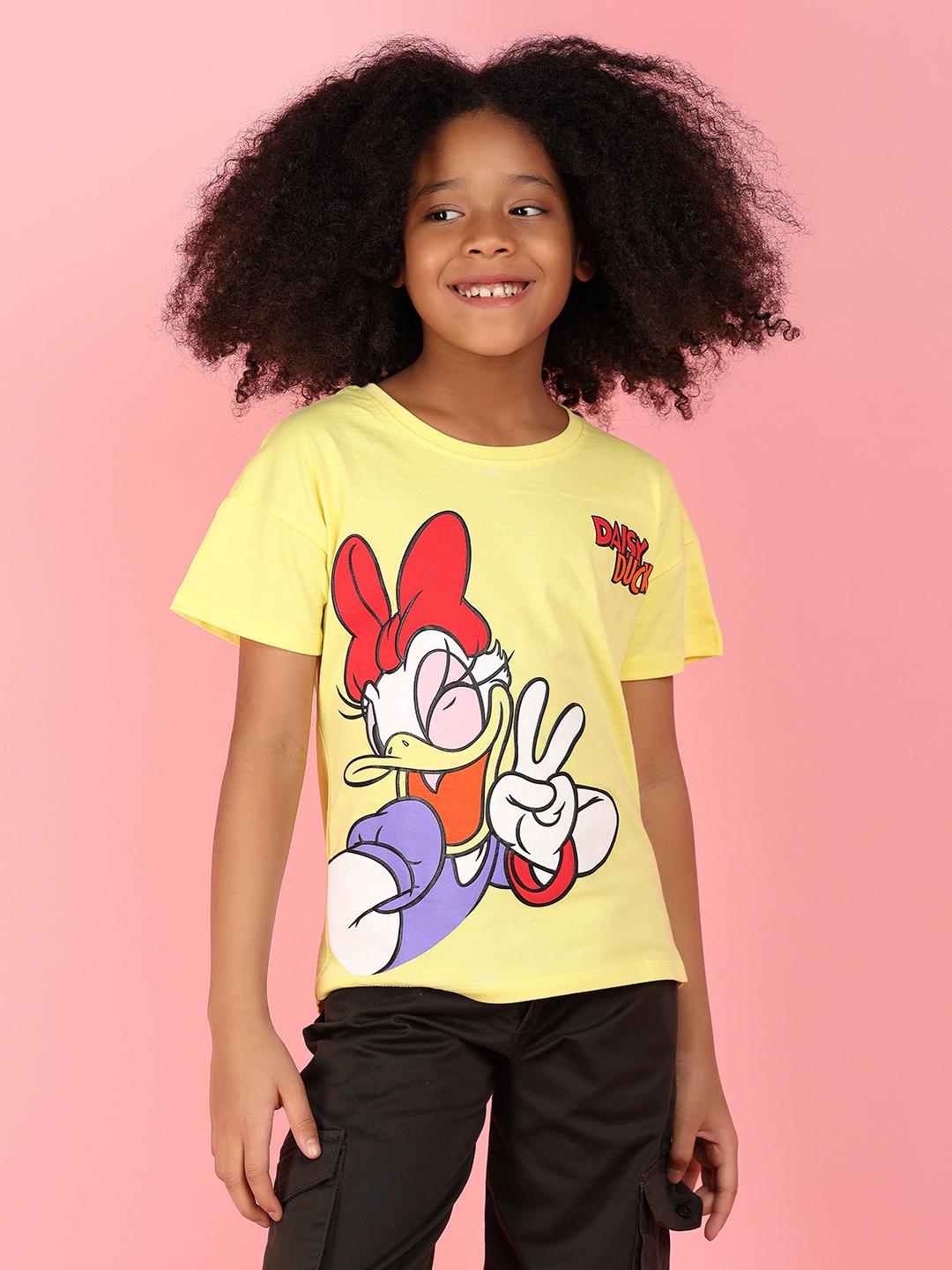 yellow cotton single jersey tshirt - 21168652 - Zoom Image - 0