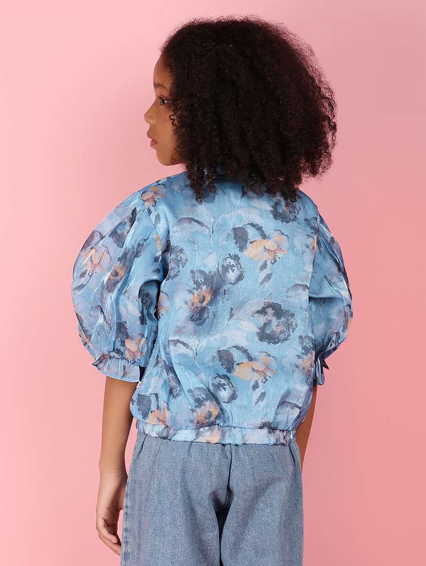 blue printed cotton top - 21168660 -  Standard Image - 3
