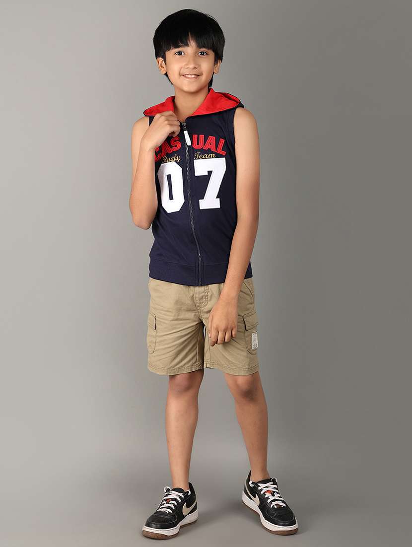 boys green cotton shorts  - 21168710 -  Standard Image - 5