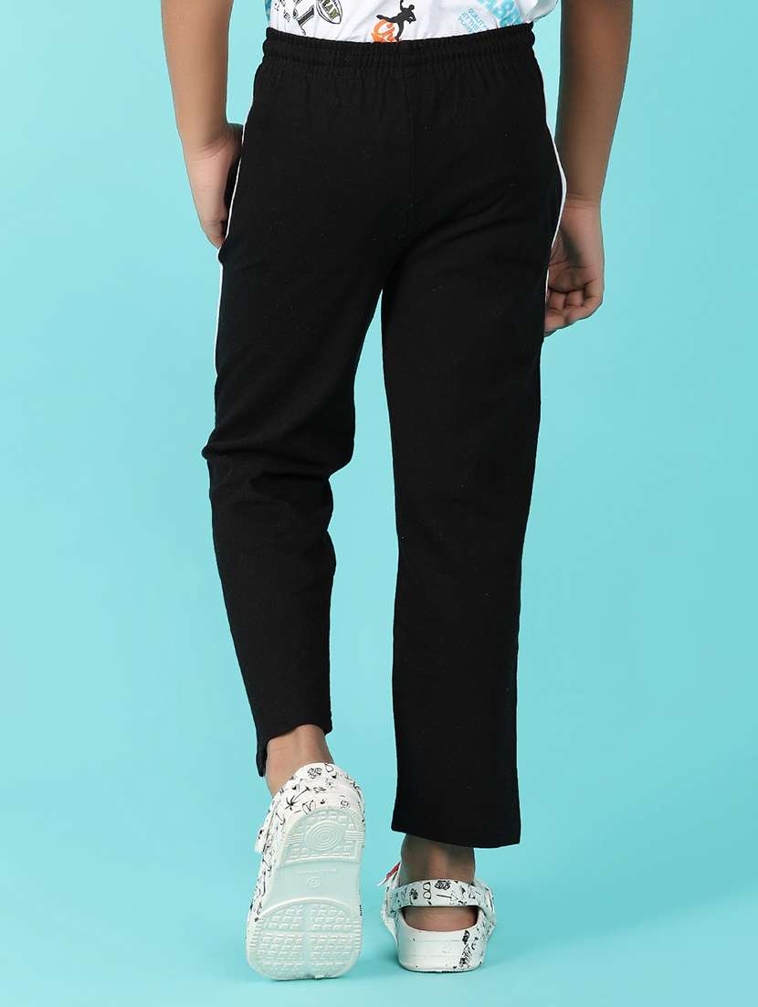 boys black side taped track pants - 21168887 -  Standard Image - 3