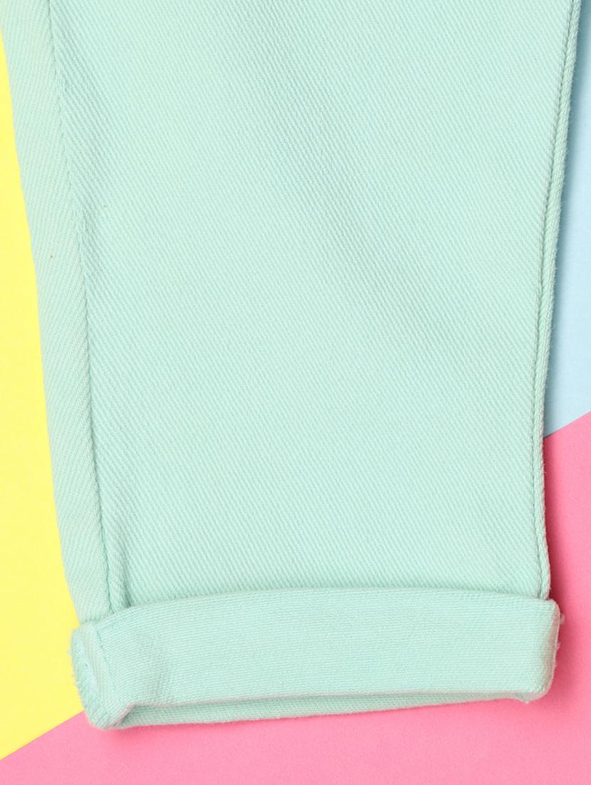 kids green denim plain jeans - 21168890 - Standard Image - 3