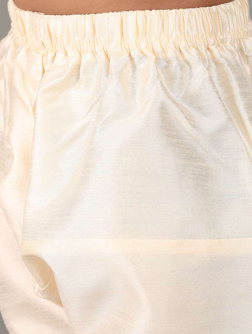 peach self design sherwani kurta set - 21168943 -  Standard Image - 5