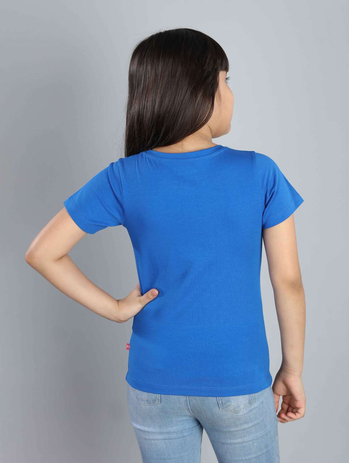 light blue cotton front print tee - 21169029 -  Standard Image - 3