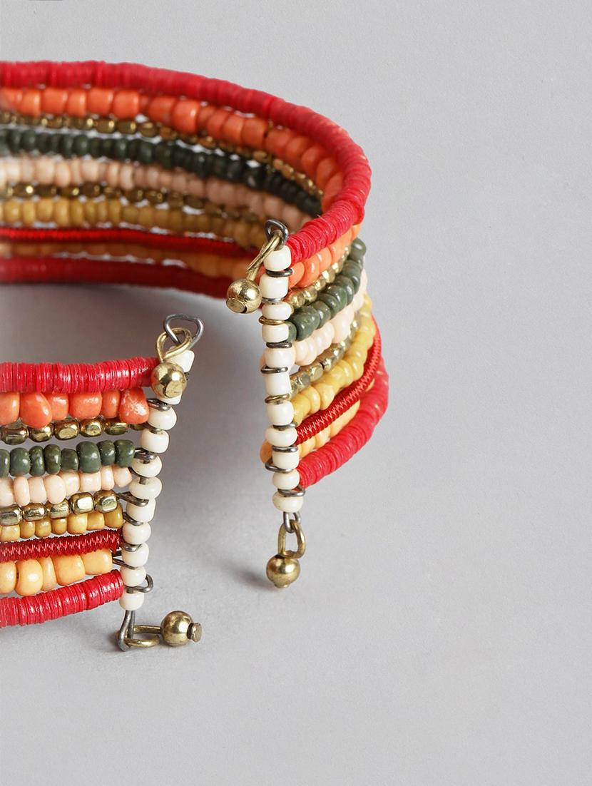 multi colored metal cuffs bracelet - 21169984 - Standard Image - 3