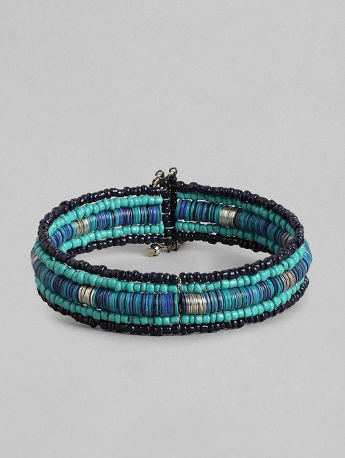 blue metal cuffs bracelet - 21169985 - Standard Image - 0