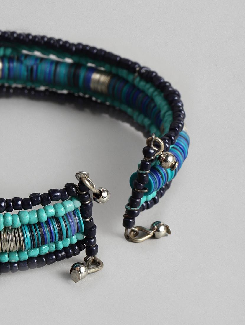 blue metal cuffs bracelet - 21169985 - Standard Image - 3