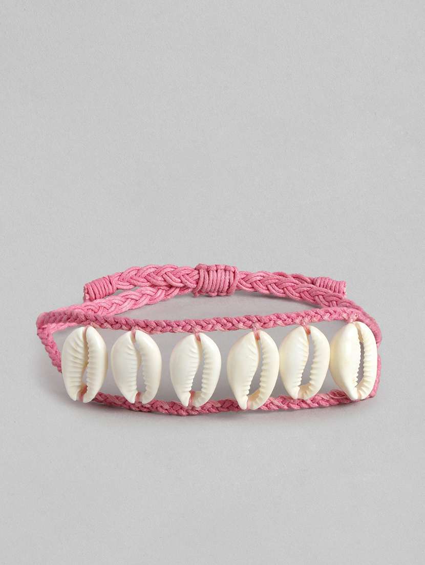 richeera women braided design studded bracelet