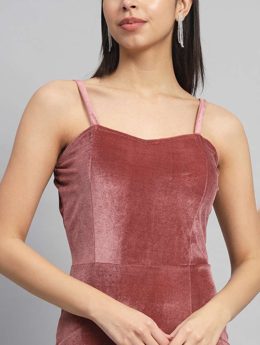 women solid sweatheart neck bodycon dress - 21170073 - Standard Image - 5