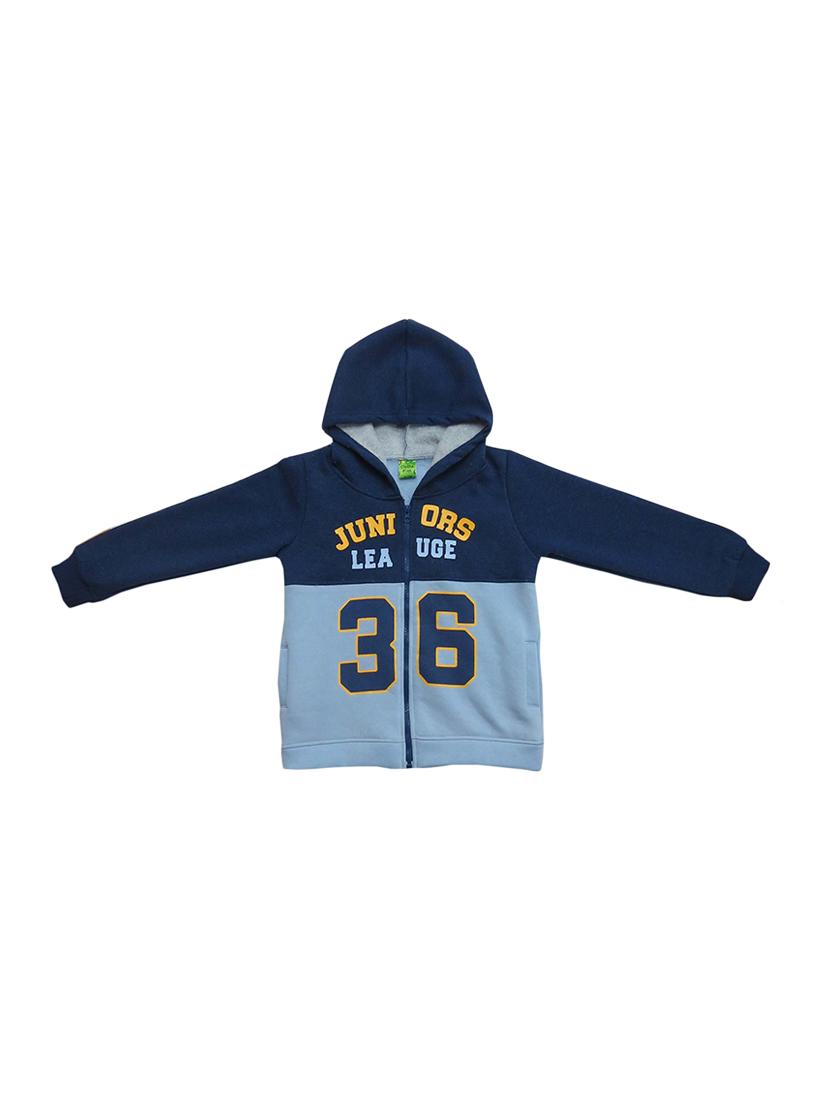 boys typography print hooded sweatshirt - 21170082 - Zoom Image - 0