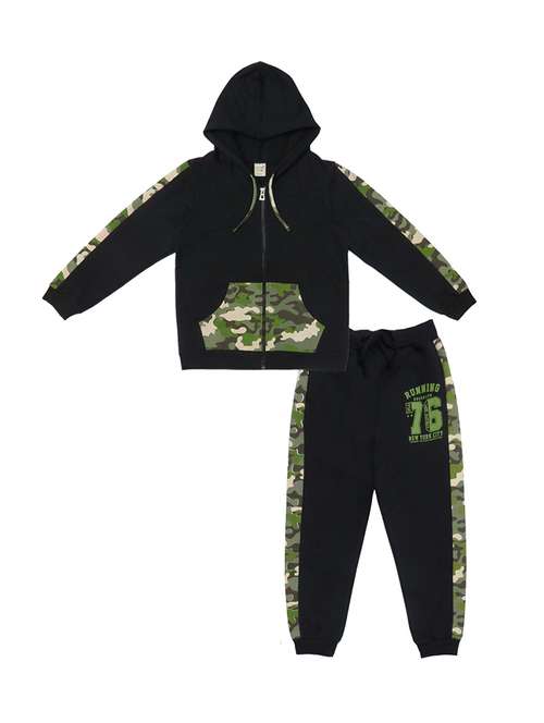 boys cotton full length track wear - 21170106 - Standard Image - 0