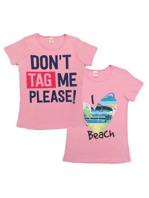 girls pack of 2 cotton tees - 21170171 - Standard Image - 0