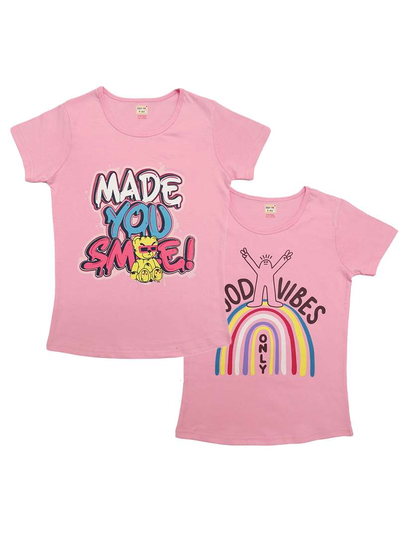 girls pack of 2 cotton tees - 21170172 -  Zoom Image - 0
