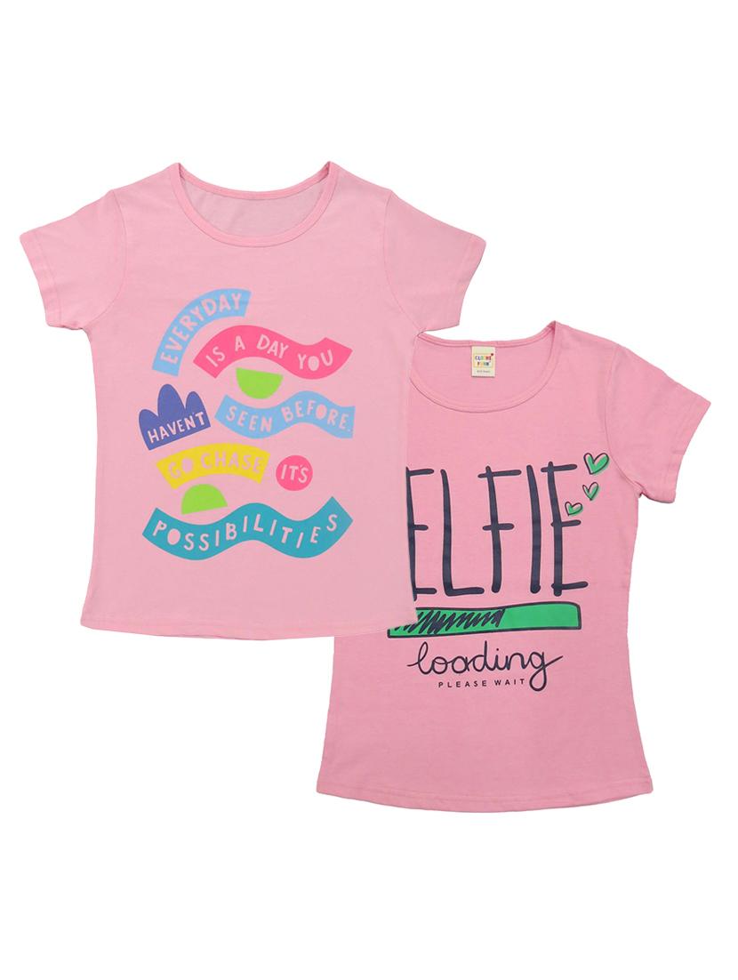 girls pack of 2 cotton tees