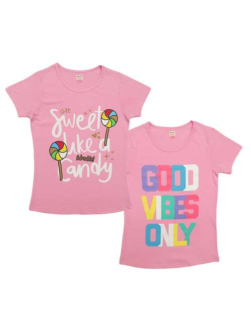 girls pack of 2 cotton tees - 21170175 - Standard Image - 0