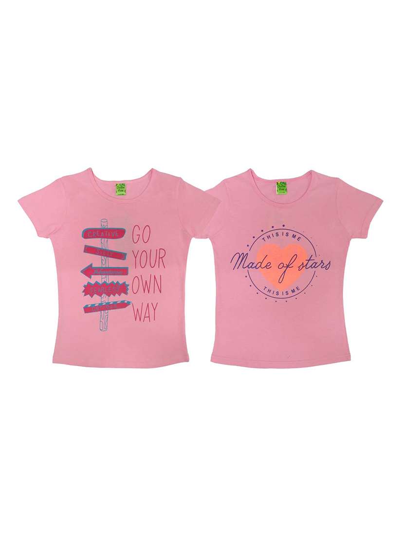 girls pack of 2 cotton tees - 21170176 -  Zoom Image - 0
