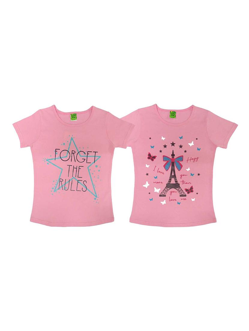 girls pack of 2 cotton tees