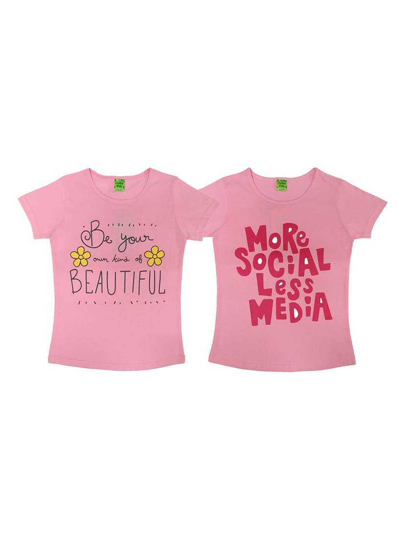 girls pack of 2 cotton tees - 21170178 -  Zoom Image - 0