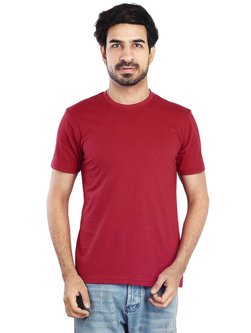men round neck plain t-shirt