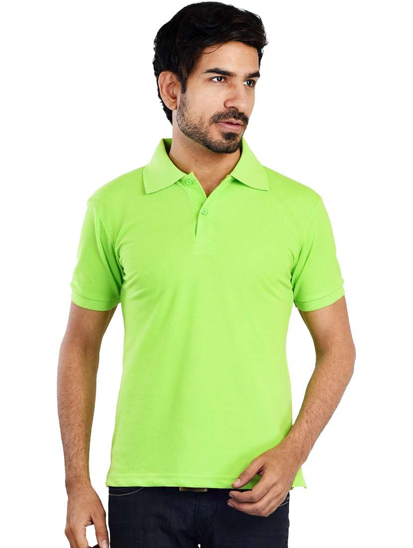 men polo neck plain t-shirt