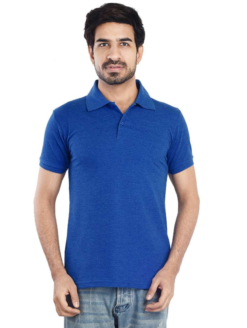 men polo neck plain t-shirt - 21170206 -  Zoom Image - 0