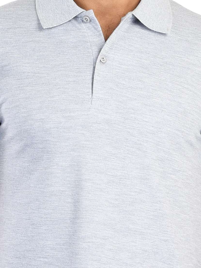 men polo neck plain t-shirt - 21170211 - Standard Image - 3