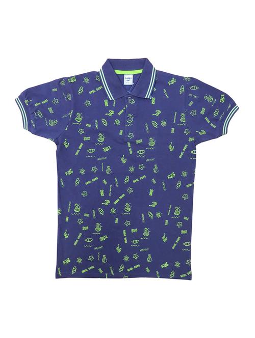 boys printed cotton polo t-shirt - 21170276 - Standard Image - 0