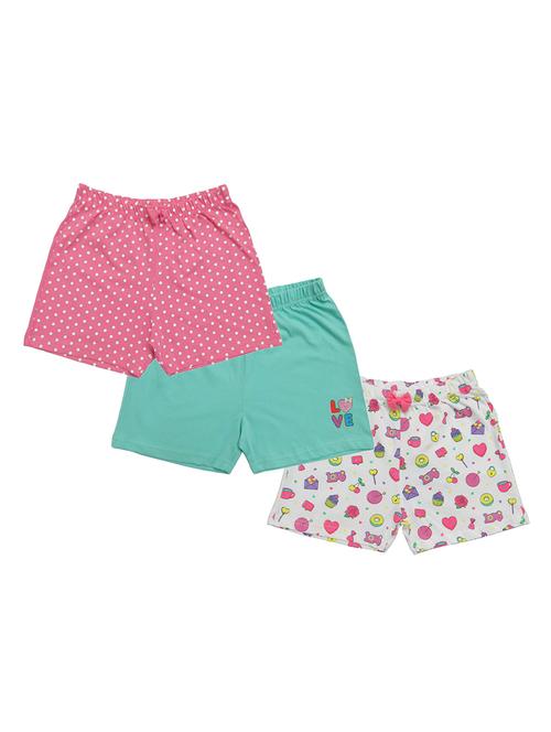 girls pack of 3 cotton shorts - 21170298 - Standard Image - 0