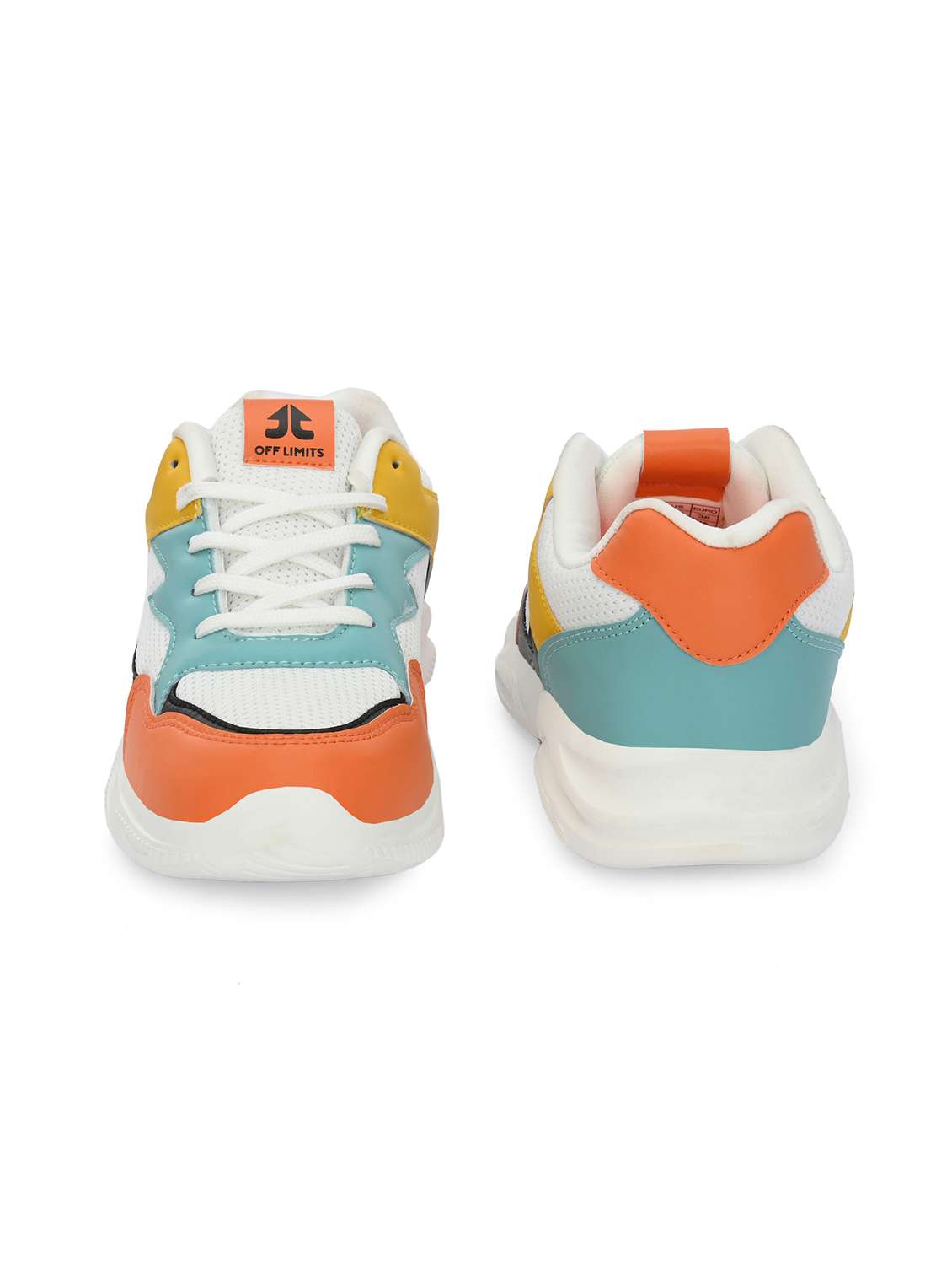 Multi Colored Mesh Laceup Sports Shoes