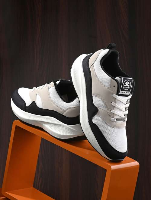 multi colored synthetic & mesh laceup sports shoes - 21170442 -  Standard Image - 0