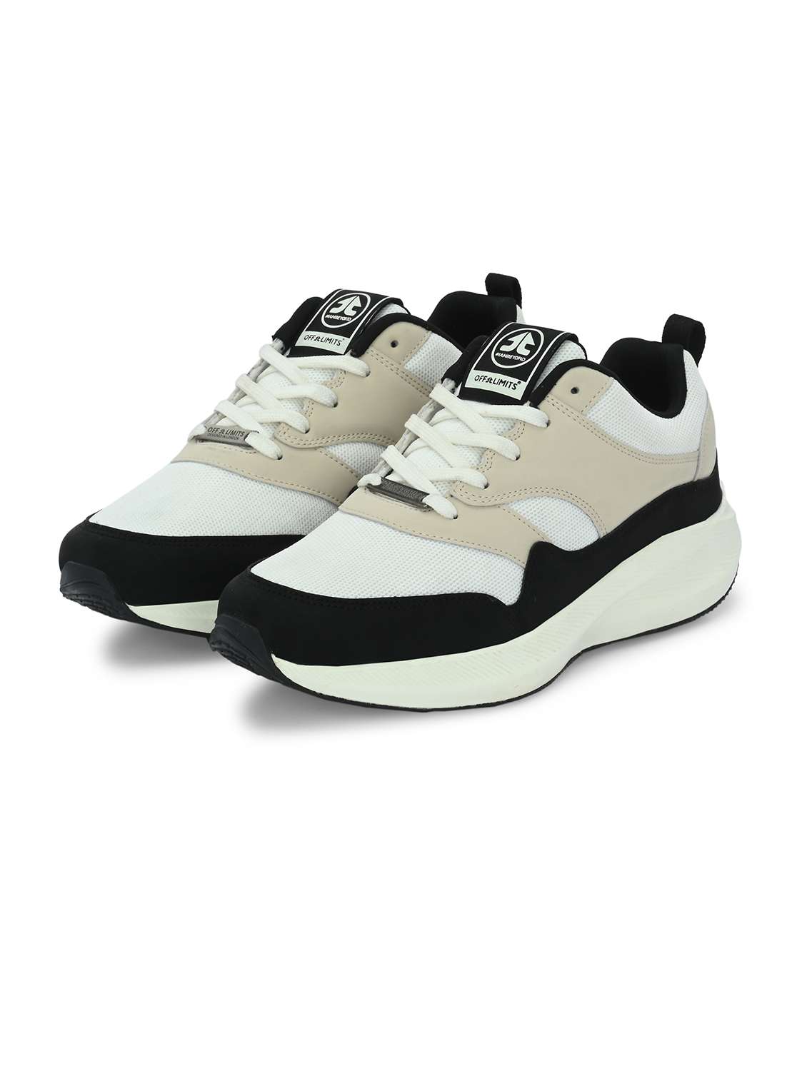 multi colored synthetic & mesh laceup sports shoes - 21170442 -  Standard Image - 3