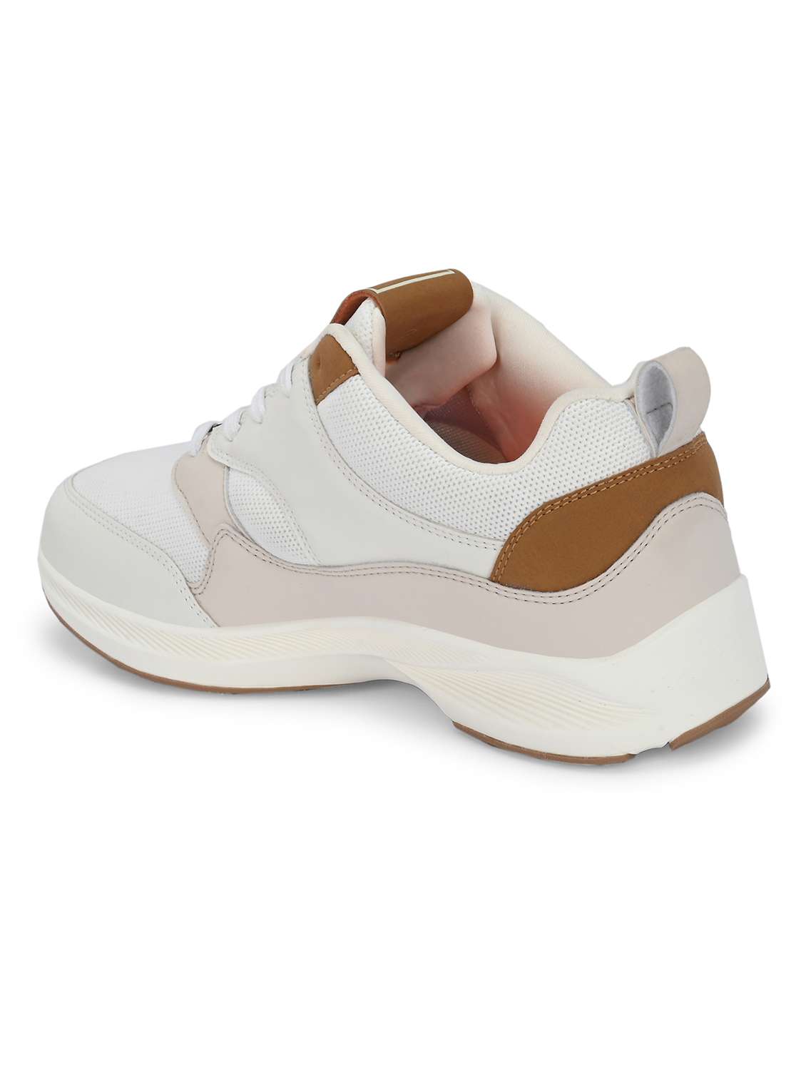 multi colored synthetic & mesh laceup sports shoes - 21170444 -  Standard Image - 3