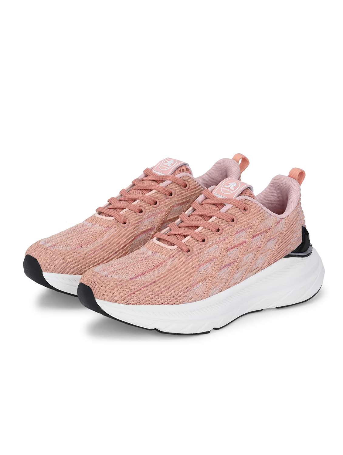 peach flyknit laceup sports shoes - 21170448 -  Standard Image - 3