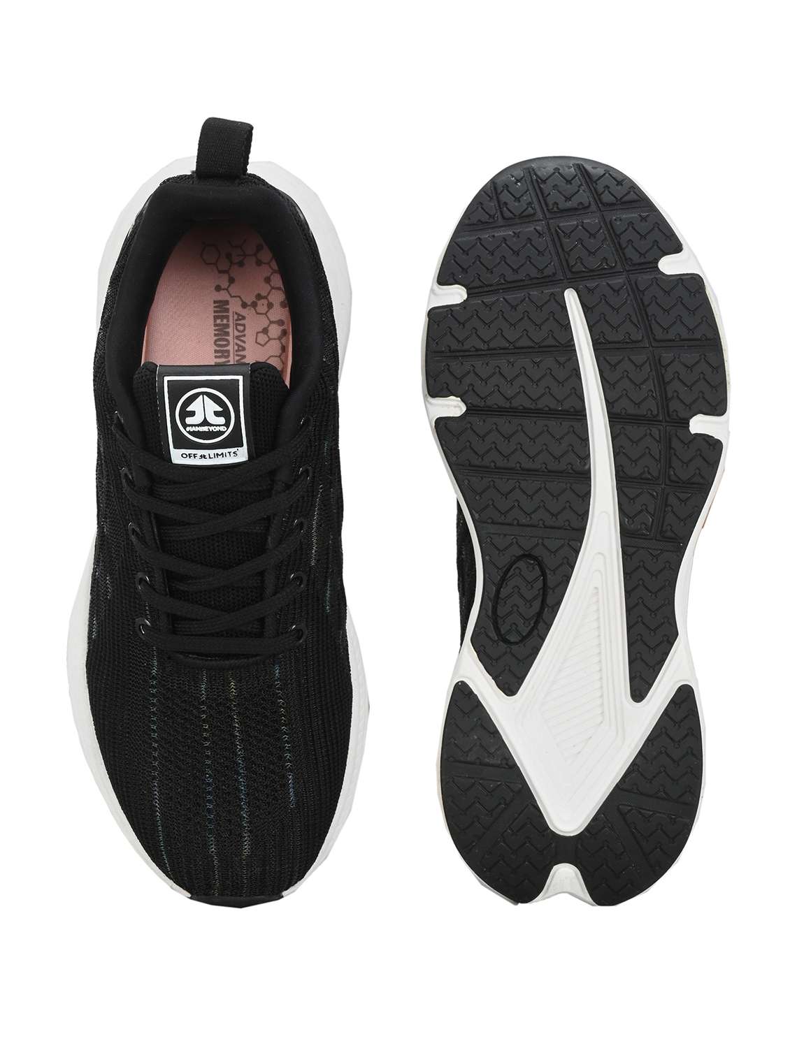 black flyknit laceup sports shoes - 21170450 - Standard Image - 5