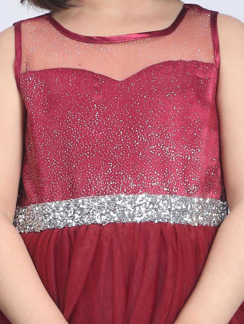 girls round neck net frock - 21170514 -  Standard Image - 5