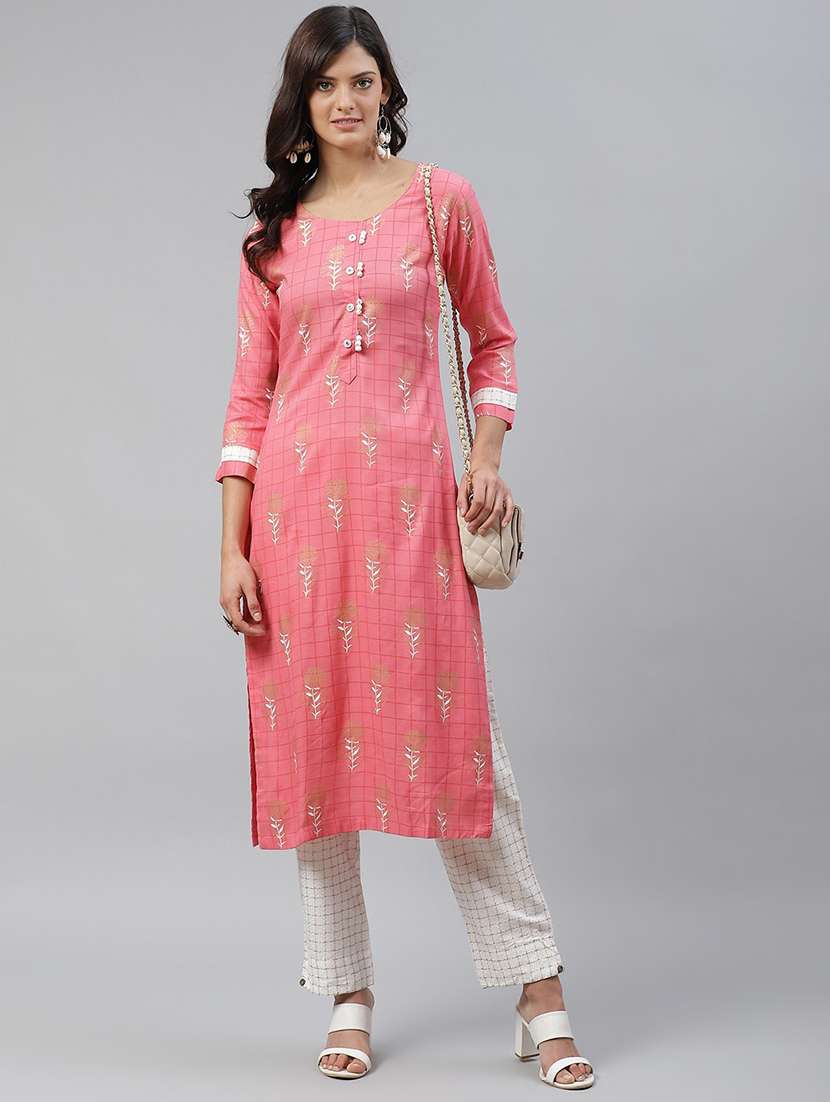 women floral print kurta pant set - 21171083 - Zoom Image - 0