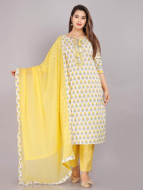 women printed kurta pant suit set - 21171601 -  Standard Image - 0