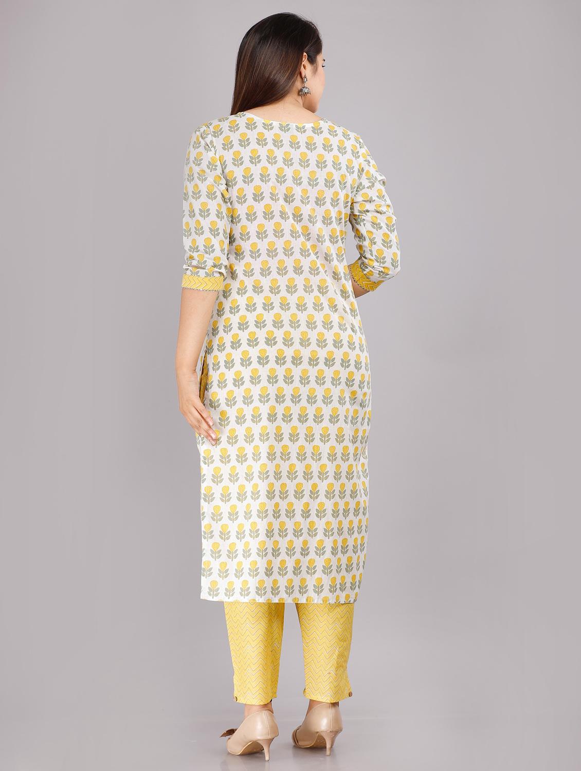 women printed kurta pant suit set - 21171601 - Standard Image - 3